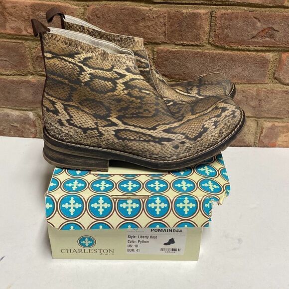 Charleston Shoe Co Python Liberty Boot Size 10 - Picture 9 of 9